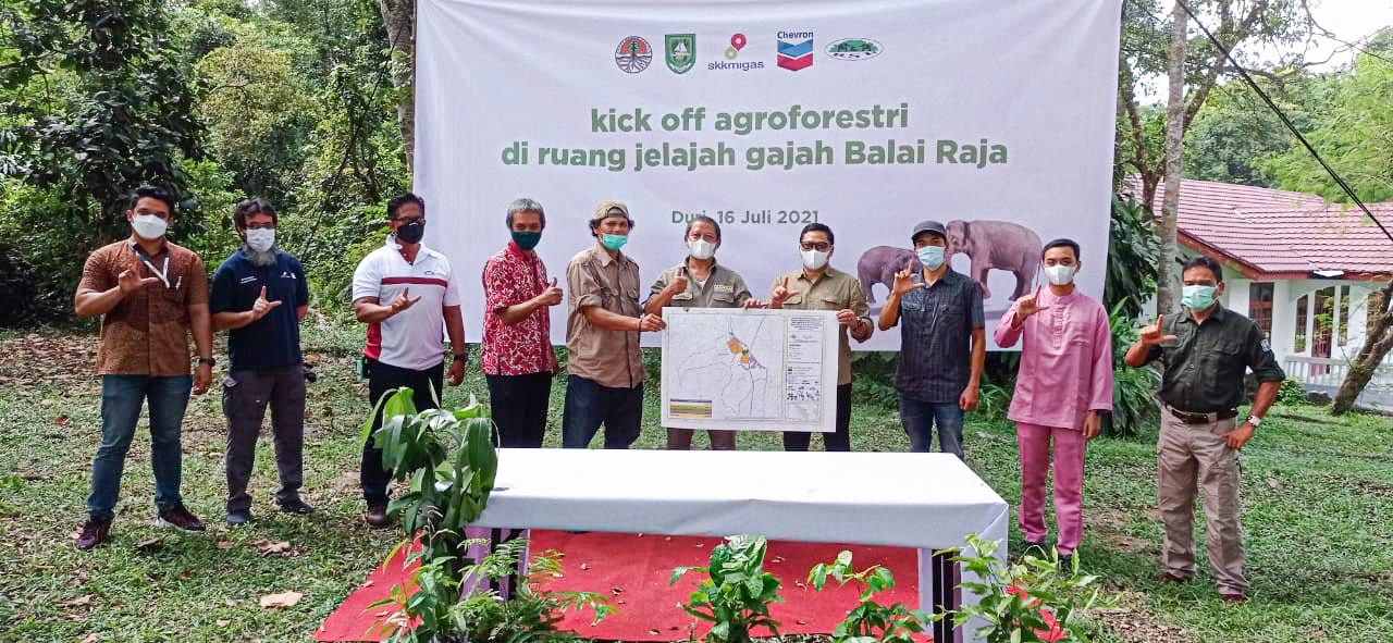 Proposed Map of the Elephant - Human Space in Balai Raja Village and Pinggir Village